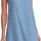 Amazhiyu Women's Linen Sleeveless Shift Dress with Pockets