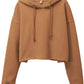 Amazhiyu Women's Fleece Cropped Hoodies Sweatshirt with Hooded