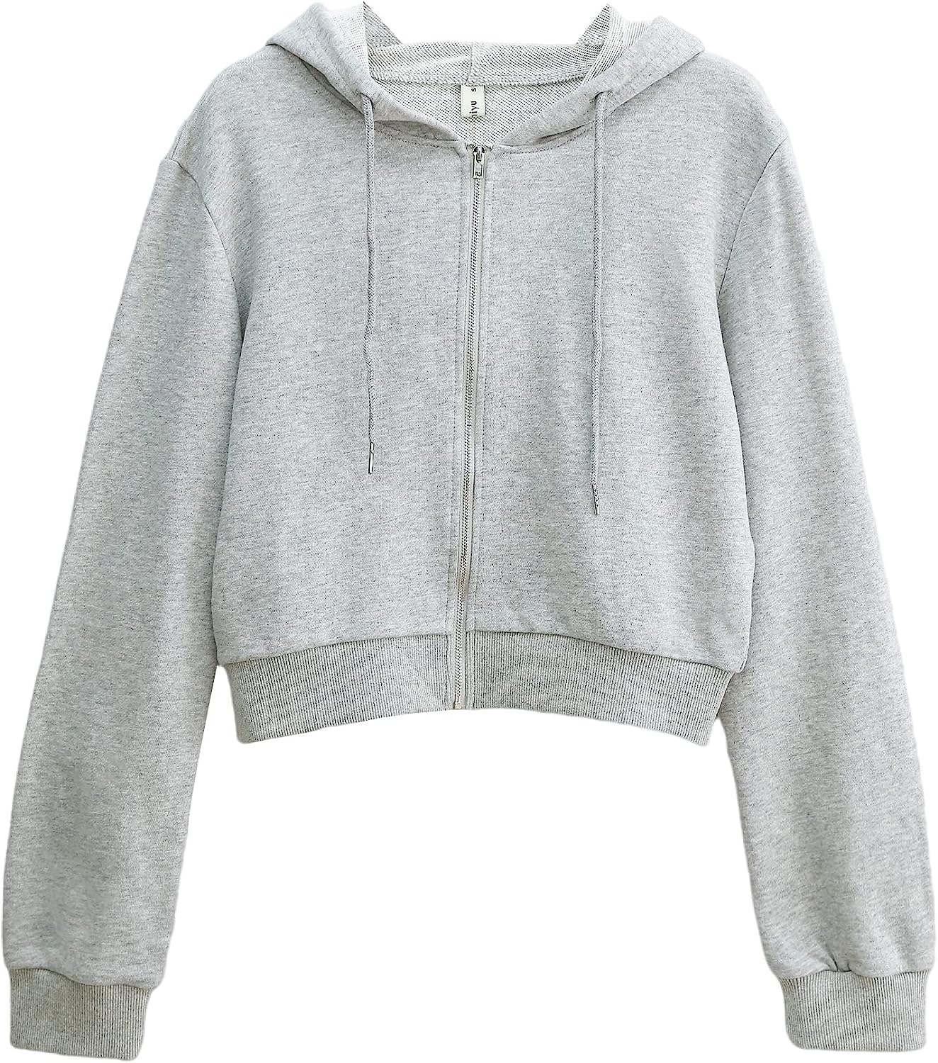 Amazhiyu Women's Cropped Zip up Hoodie with Hooded